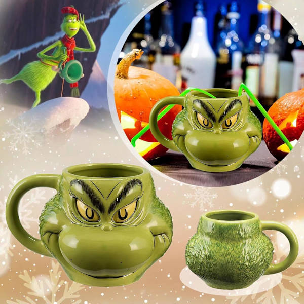 Sjov Kop, Grinch Stor Mave Kop, Harpiks Håndværk, Hjemmeliv, Daglig Drikkevand