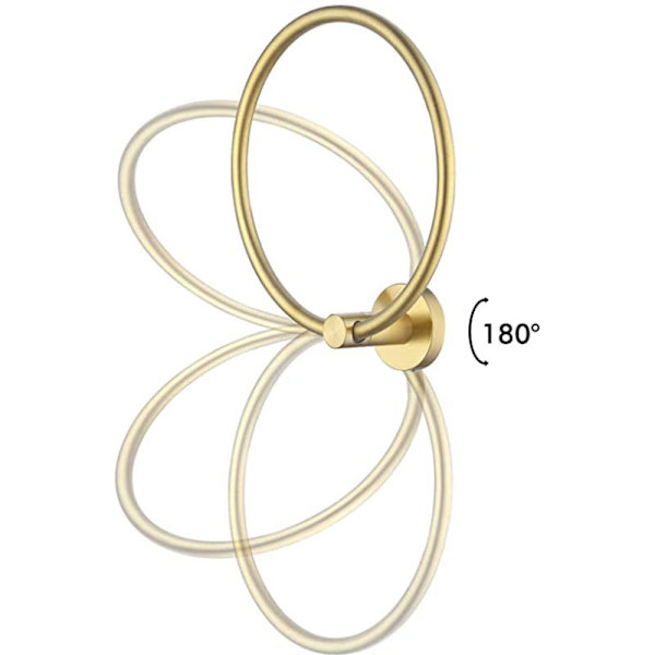 Børstet Guld Håndklæde Ring (Diameter 16cm) Moderne Rustfrit Stål