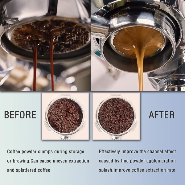 1 sæt (Sort) Kaffeudstyr til dispensering, aluminiumsgreb,