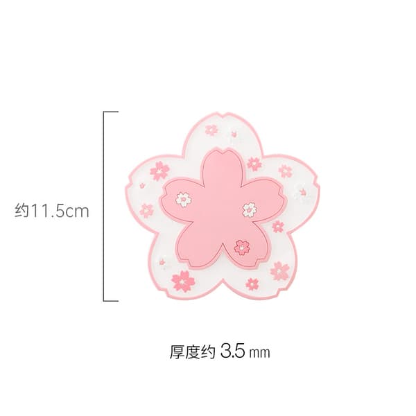 4 stk PVC Sakura Matte Kopperunderbordmatter Kopper Sklisikre Vaskbare