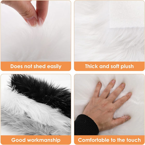 Faux Fur Stof Klipning, Kvadratisk Plys Pre-Cut Strimler Syning DIY
