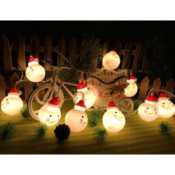 5m LED Snowman String Lights för trädgård, hem, bröllop,