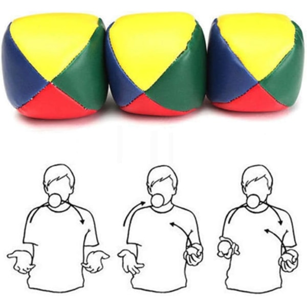 3-pack jongleringsbollar, fylld jongleringsboll, vattentät, robust