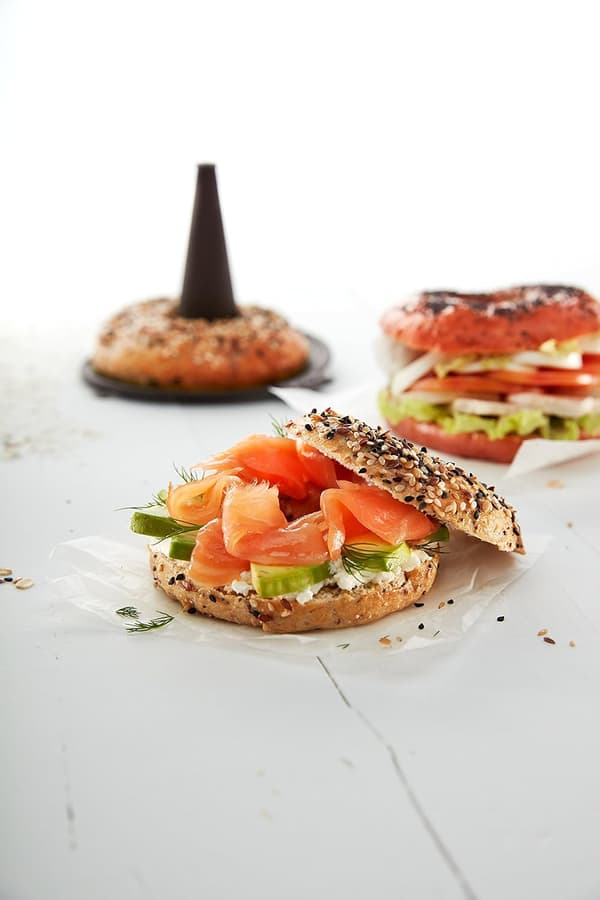 Bagel Maker med 6 Individuelle Bagelforme, Brun