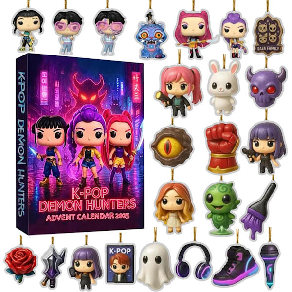 Calendrier De L'Avent K Pop De-mon H-Hunters 2025, Noël Avec Compte à