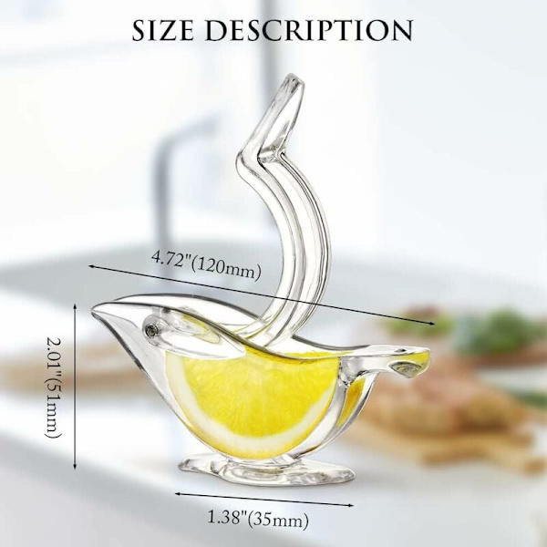 Individuel citronpresser Deluxe Design, manuel citronpresser citruspresser håndpresset akrylbeholder transparent serveringsbeholder (4 stk. hvid)