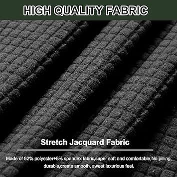 Brun - 1 stk. Elastisk Barstol Betræk, Spandex Jacquard