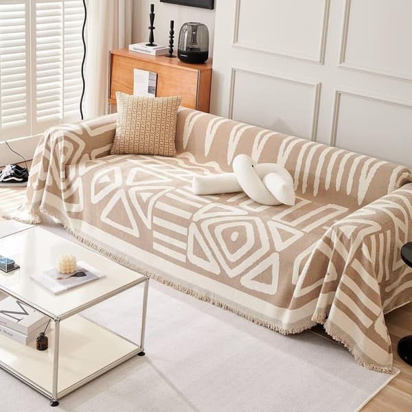 Boho Sofatrekk - Sofatrekk - 2-seters sofa, Khaki, 180x300 cm