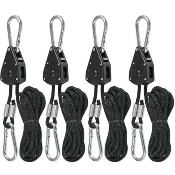 Lifting Lanyard Metal Pulley Awning Tent Rope Tensioner (2 Pairs