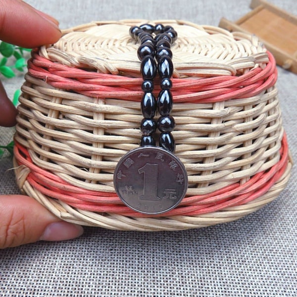1 stk Sort Magnetisk Fodkæde Armbånd Naturlig Sort Anklet Fod