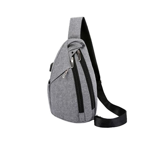 En mörkgrå unisex hippie-messengerbag, mångsidig