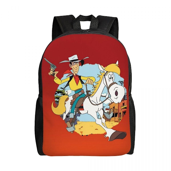 Lucky Luke Cartoon Comics Ryggsäck för Pojkar Flickor College Resor