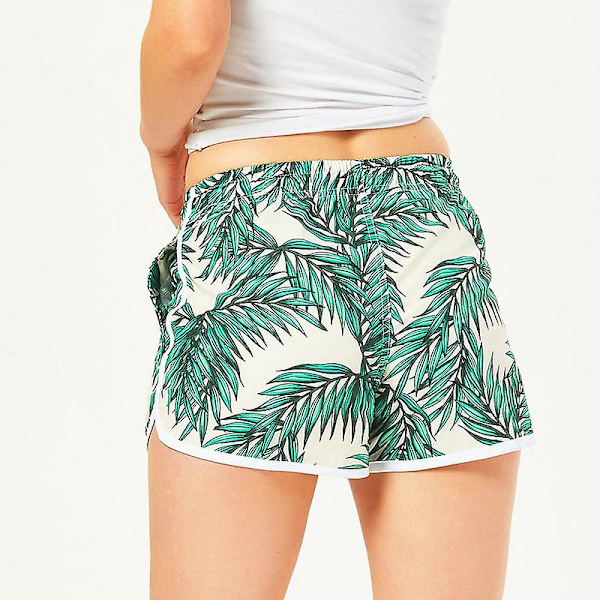 Kvinde Shorts Hurtigtørrende Strand Badebukser Strand Board Shorts med Elastisk Talje og Lommer Til
