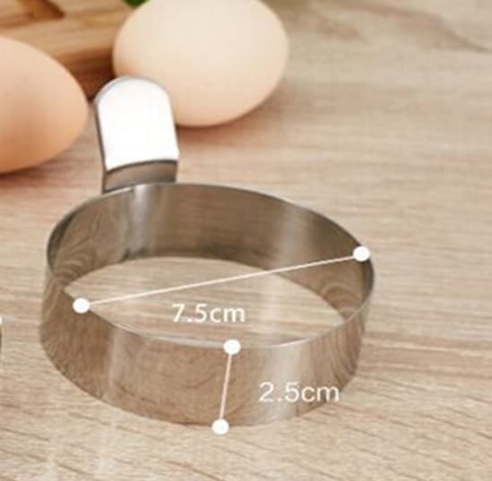 Egg Ring i Rustfritt Stål, Runde Egg Stekeringer, Non-Stick Matlaging