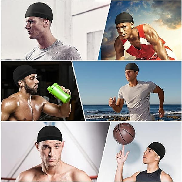 3-pack Unisex Satinvågiga Bonnet för Sömn, Bad etc.