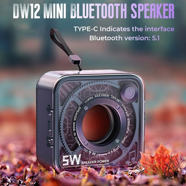 Läpinäkyvä Bluetooth-kaiutin Mecha-tyylillä Pieni Teräskäyttöinen Tykki Korkearesoluutioinen Puhelu Kannettava Ulkoilma Urheilualasubwoofer