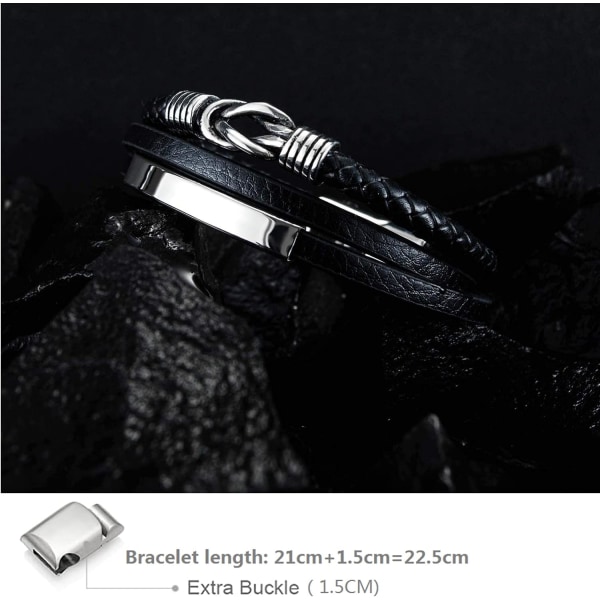 Braided Leather Bracelet for Men - Braided Genuine Leather