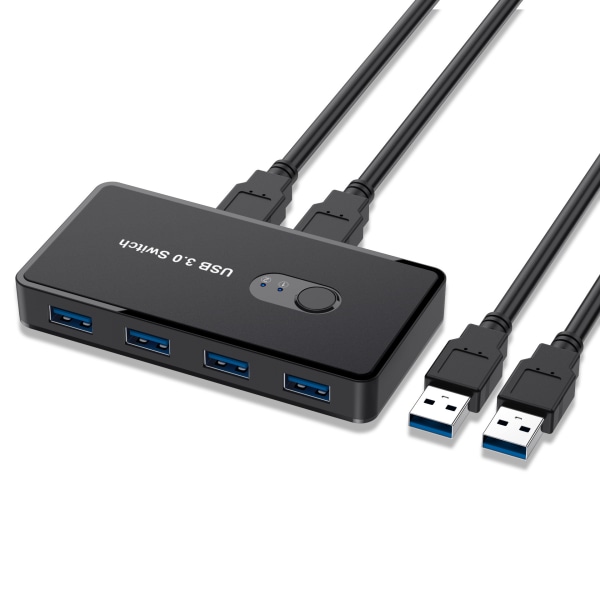 Usb3.0 printerdeler 4 port to - ind fire - ud 2 PC del