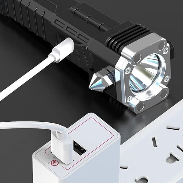 LED 3W ladattava taskulamppu, pitkän kantaman valokeila auto