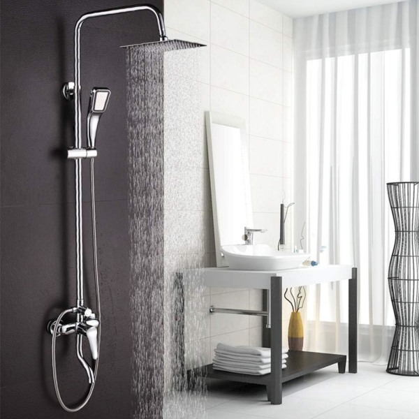 Kvadratisk Anti-Kalkskala Bruseshowerhoved 304 Rustfrit Stål Ultra-Tyndt
