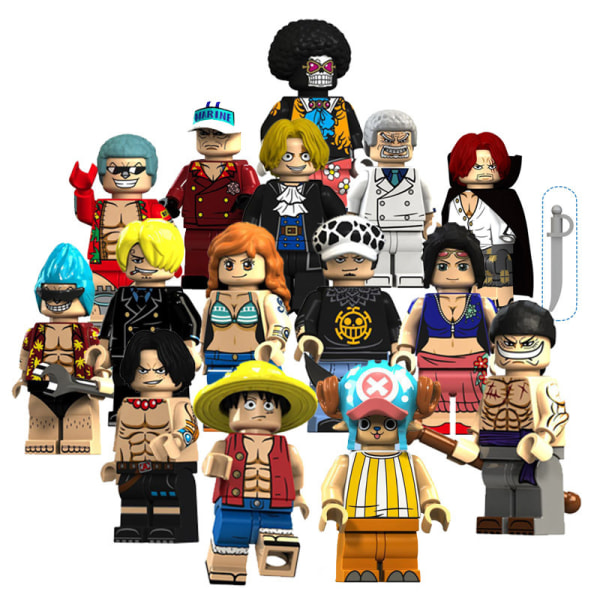 15st Pirate King MOC-serien Luffy Joba, Aisi Shanks, Frankie,