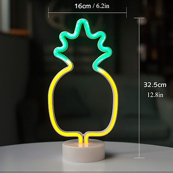 Neonljusskylt, LED Ananas Nattlampa Nattlampor, Neo