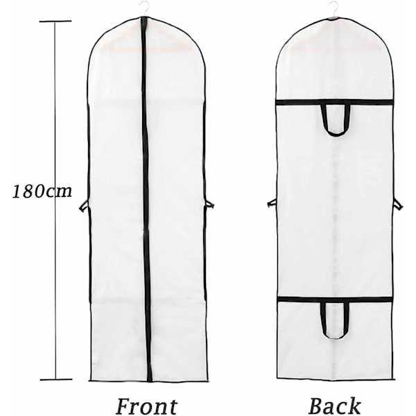 60x180cm (1 st) Bröllopsklänningsöverdrag Lång Robeöverdrag för Brud och B
