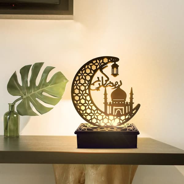 1 stk. Eid al-Fitr Lys, Lampe, Træ Eid Pynt, LED Dekoration