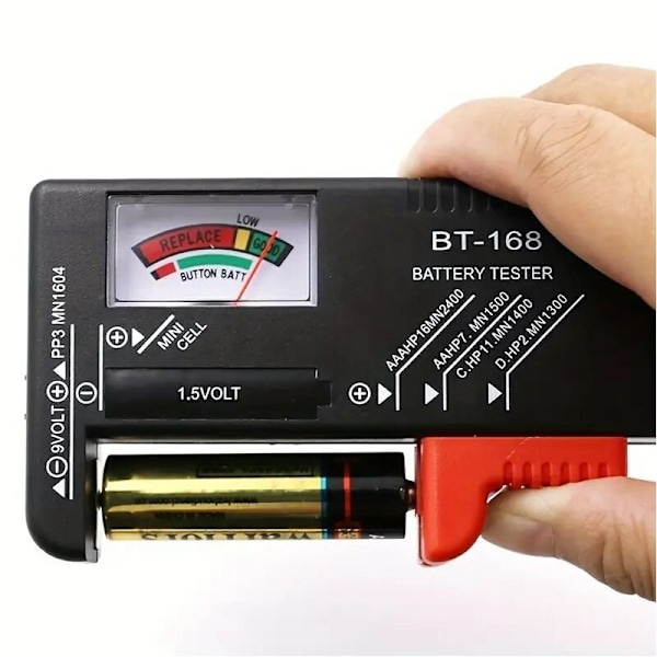 AA/AAA/C/D/9V/1.5V batterier, universell knappcell, färgkod,