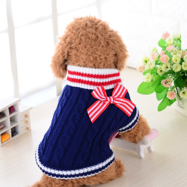 Tröja Pullover Jacka Stickad Vinterkappa för Chihuahua