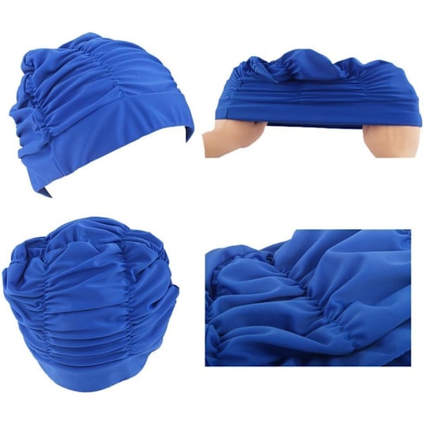 Damer og Piger Plisseret Blødt Stof Beanie/Hætte/Turban Badehætte