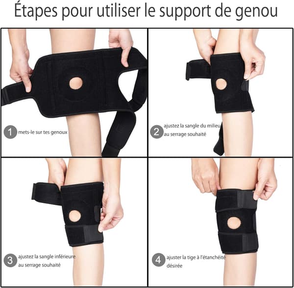Knebstøtte for løping, jogging og trening - Justerbar unisex
