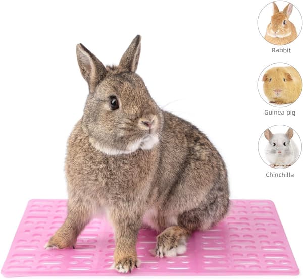 2-pack Kaninburfästen med 4 Fästflikar (Rosa)