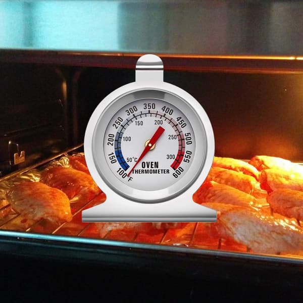 Termometer för ugn med snabbavläsning, 2-tums rostfritt stål grilltermometer