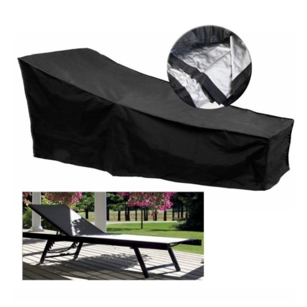82-tums Patio Chaise Lounge-överdrag, Hållbart Utomhus Chaise