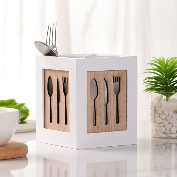 1 besticksställ, träbox Modern handgjord, multifunktionell