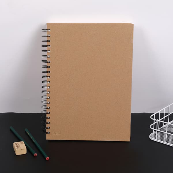 Spiral notesblok med kraftpapir omslag, notesbog i bulk, dagbog, memo planner