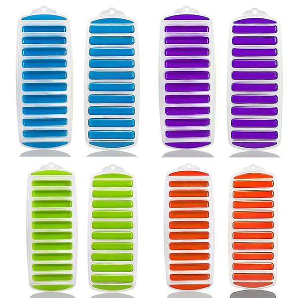 Ice Cube Trays 2 Pack Linear Sd（4 farver dragt