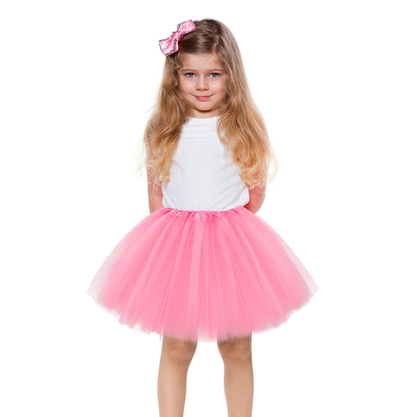 1 rosa lagert tutu för stretch