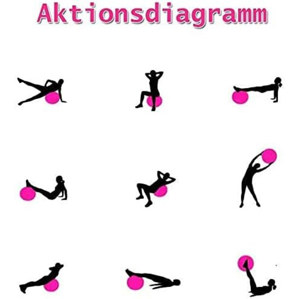 Fitness Pilates Yogaboll och-boll Gym 25cm Gymnastik Graviditet