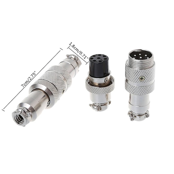 Gx16 Butting Aviation Han-stik, Hunkontakt 2/3/4/5/6/7/8 Pin