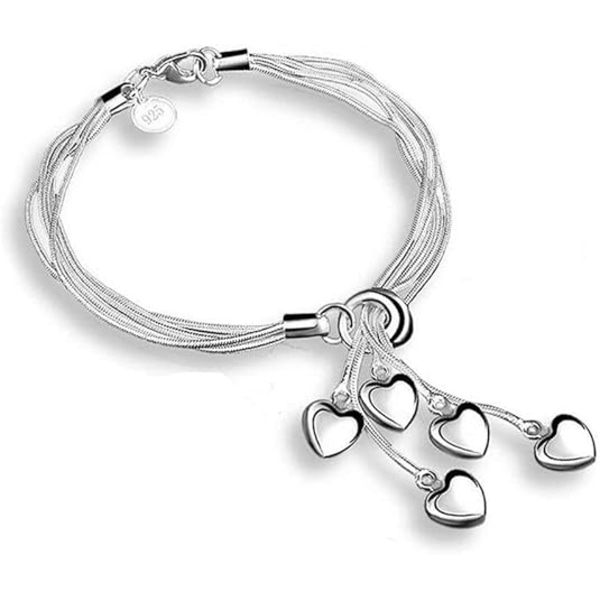 Tai Chi Armbånd Henger Hjerte Mansjett Armbånd Sterling Sølv Armbånd med Kjede Mote Stil Stil Ny Smart, 20