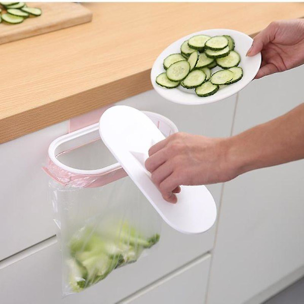 Gul bærbar plastpose til kjøkkenavfall, krokholder, pute, sliping