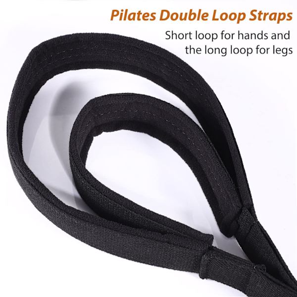 2 Pak Pilates Dobbelt Loop Stropper til Reformer, Fitness