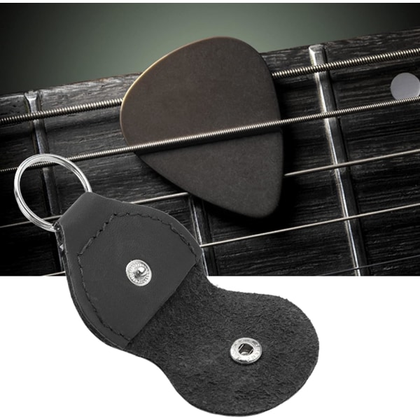 Nyckelring i mjukt PU-läder Case Gitarrtillbehör Present för