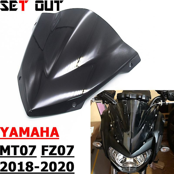 Motorcykeltilbehør Sports Vindskærm Sol Visir Vindafbøjer Til Yamaha Mt-07 Mt07 Fz07 2018 2019 2020 18-20 Carbon