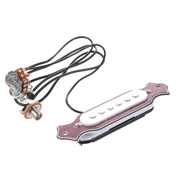 Enkel spole gitarr ljudhål pickup för elektrisk cigarrlåda gitarr ukulele