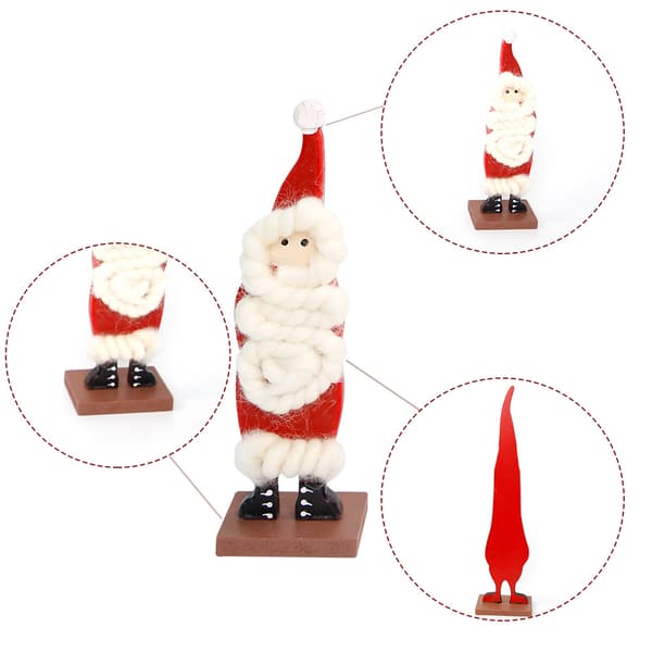 Julepynt Uldfilt Julemand Træ Ornament
