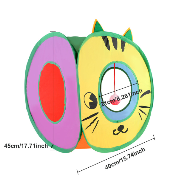 Husdjursleksaker Kattält Hopfällbart Kattunneltält