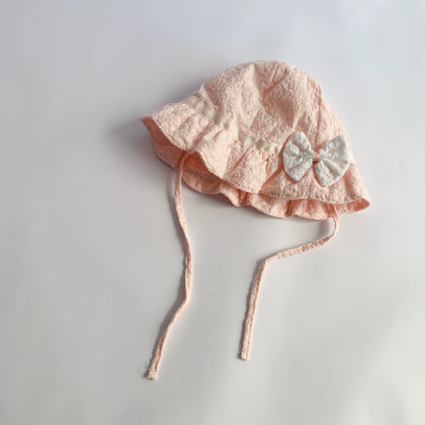 Spetsbåge Sommar Babyhatt (Rosa) Flicka Bomulls Solhatt Nyfödd Baby